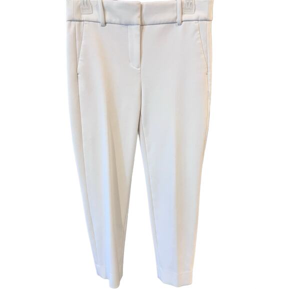 J.Crew Cameron Crop Ankle Pants White Women's |Size 4 - Picture 1 of 8